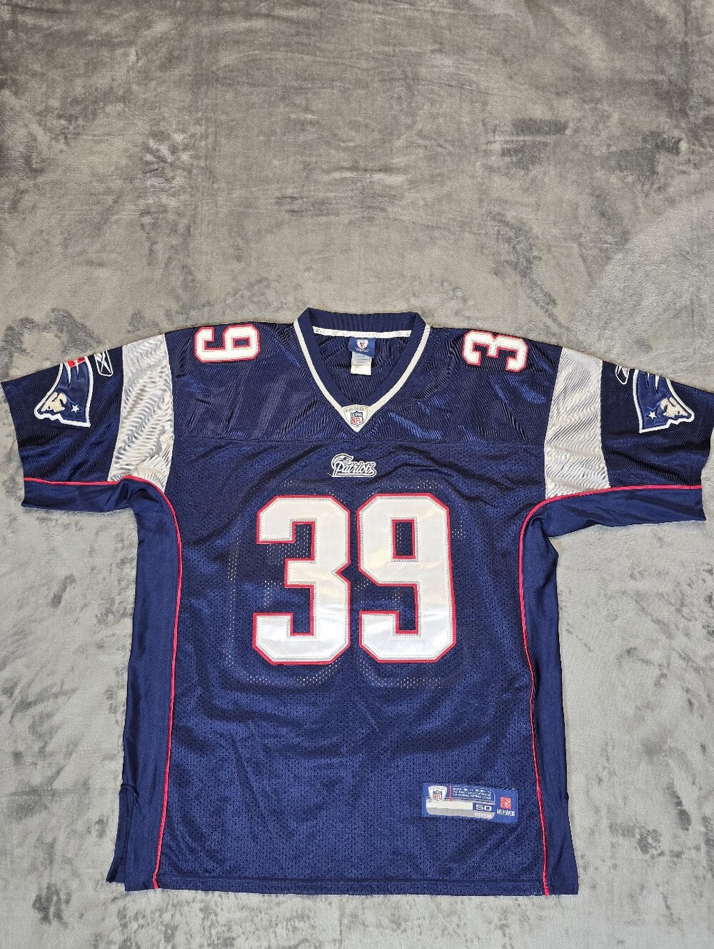Reebok Onfield NFL Jersey Size 50 XL New England Patiots Danny Woodhead #39